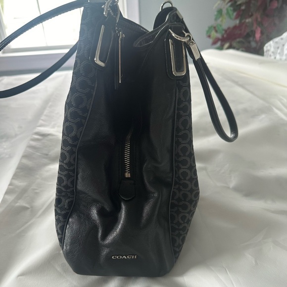 Coach “Madison Phoebe OP Art” vintage leather/canvas bag - Picture 2 of 8